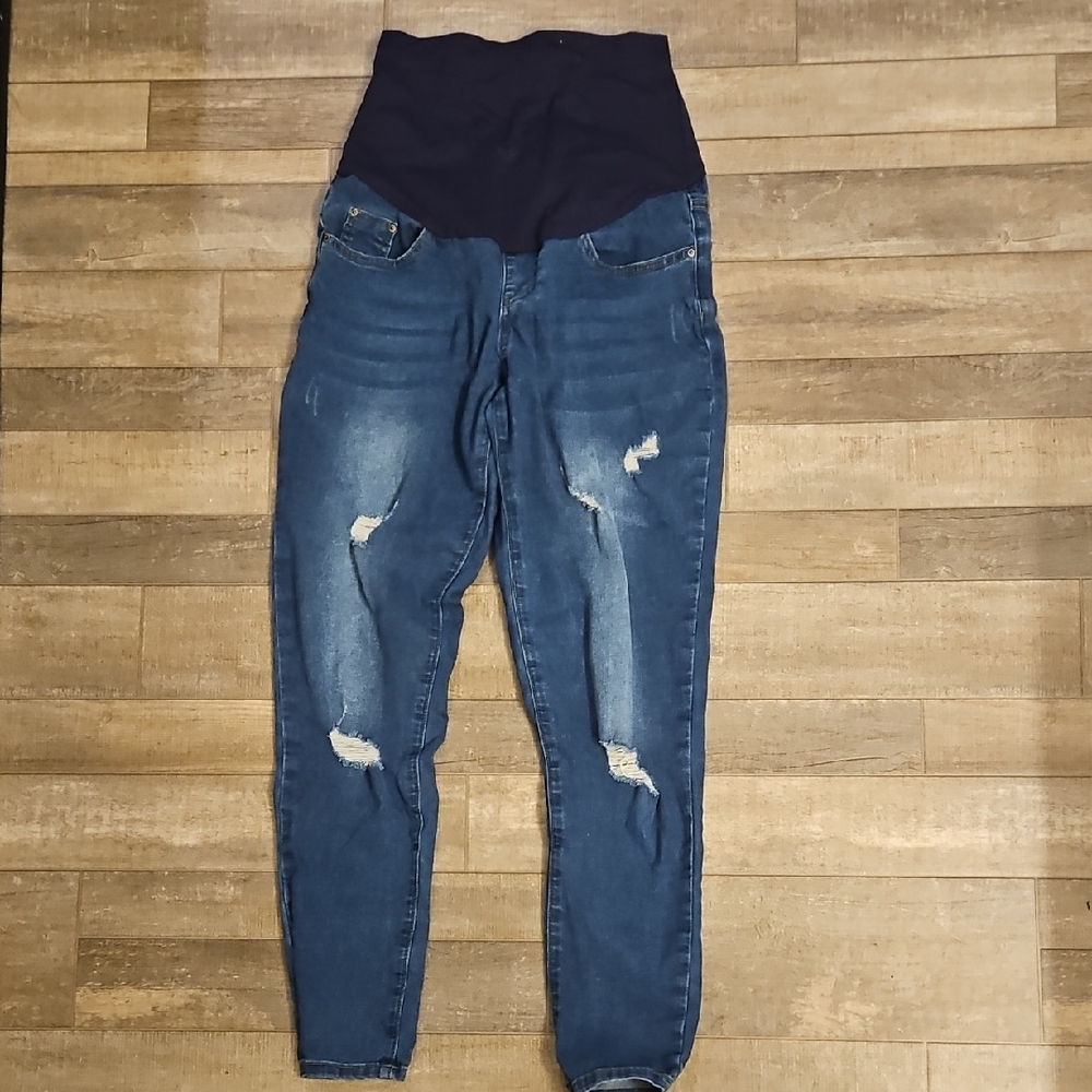 Women's Blue Maternity Jeans
